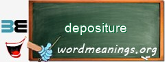 WordMeaning blackboard for depositure
